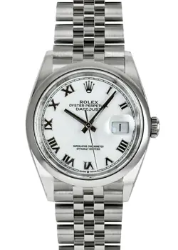 ROLEX  OYSTER PERPETUAL DATEJUST 36 126200 SS / ROMAN DIAL AUTOMATIC BRACELET R4