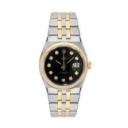 ROLEX OYSTER QUARTZ BLACK DIAL WATCH 17013
