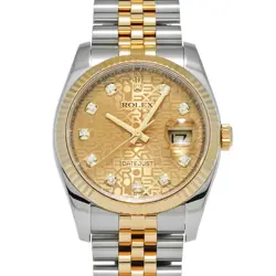 ROLEX 4/17  DATEJUST 116233G Z NUMBER 2006 MANUFACTURED CHAMPAGNE COMPUTER/DIAMO