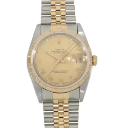 ROLEX  DATEJUST 16233 CHAMPAGNE ROMAN WATCH R45_0414