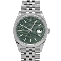 ROLEX 4/17  DATEJUST 36 126200 RANDOM SERIAL PALM MOTIF WATCH WRISTWATCH R45_041