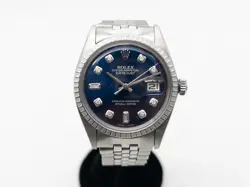 ESTATE $14,000 ROLEX DATEJUST 36MM BLUE DIAMOND DIAL SS MENS WATCH SERVICED