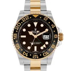 ROLEX GMT MASTER II 116713LN 40MM  BLACK STEEL YELLOW GOLD MENS WATCH 2018