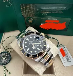 BRAND NEW 2024 ROLEX SUBMARINER 41MM 126613LN BLACK DIAL STEEL AND YELLOW GOLD
