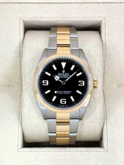 2021 ROLEX EXPLORER 36MM 124273 TWO-TONE BLACK DIAL