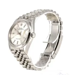 ROLEX DATEJUST 36MM WHITE STEEL BAG WATCH AUTHENTIC