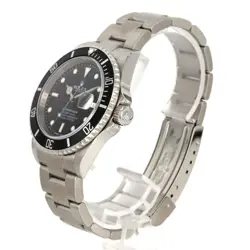 ROLEX SUBMARINER BLACK STEEL BAG WATCH AUTHENTIC