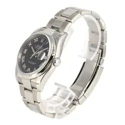 ROLEX OYSTER PERPETUAL BLACK STEEL BAG WATCH AUTHENTIC