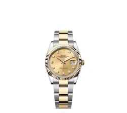 ROLEX DATEJUST GOLD AND SILVER JUBILEE BRACELET WITH GOLD BEZEL 2 WEEK DELIVERY