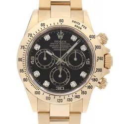 ROLEX COSMOGRAPH DAYTONA 8P DIAMOND 116528G BLACK RANDOM NUMBER SECOND HAND MENS
