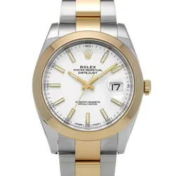 USED ROLEX DATEJUST 41 126303 WHITE CASE SIZE 41×41MM MEN'S WATCH #41515