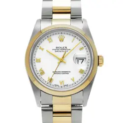 USED ROLEX DATEJUST 16203 WHITE CASE SIZE 36×36MM MEN'S WATCH #41615