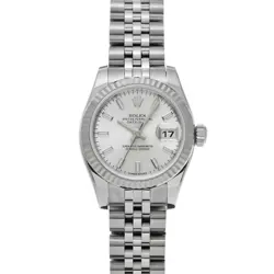 USED ROLEX DATEJUST 179174 SILVER CASE SIZE 26×26MM LADIES WATCH #414715