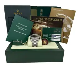 UNPOLISHED PAPERS Rolex Explorer II 40mm BLACK Steel GMT Date Watch 16570 BOX
