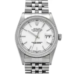 USED ROLEX DATEJUST 16234 SILVER CASE SIZE 36×36MM MEN'S WATCH #4515015