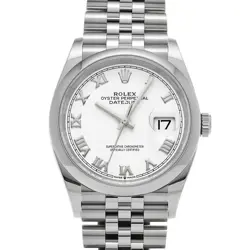 USED ROLEX DATEJUST 36 126200 WHITE CASE SIZE 36×36MM MEN'S WATCH #421315