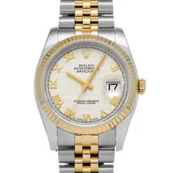 USED ROLEX DATEJUST 116233 IVORY CASE SIZE 36×36MM MEN'S WATCH #423915