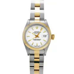 USED ROLEX DATEJUST 69163 WHITE CASE SIZE 26×26MM LADIES WATCH #41015