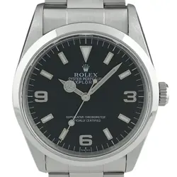 USED ROLEX EXPLORER 1 14270 BLACK CASE SIZE 36MM MEN'S WATCH #4312615