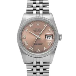 USED ROLEX DATEJUST 16220 PINK CASE SIZE 36×36MM MEN'S WATCH #421715