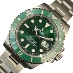 USED ROLEX SUBMARINER 116610LV GREEN CASE SIZE 40MM MEN'S WATCH #43515