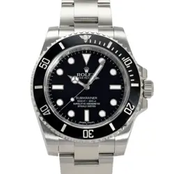 USED ROLEX SUBMARINER 114060 BLACK MEN'S WATCH #412915