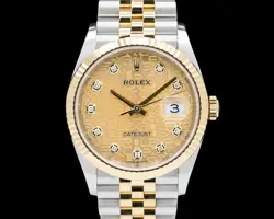 ROLEX DATEJUST 36 18K YELLOW GOLD / SS CHAMPAGNE 