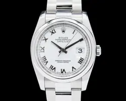 ROLEX DATEJUST 36 SS WHITE ROMAN DIAL