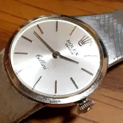 ROLEX CELLINI 18K GOLD ENGRAVED LADIES' HAND-WOUND WATCH, VINTAGE, WORKING USED