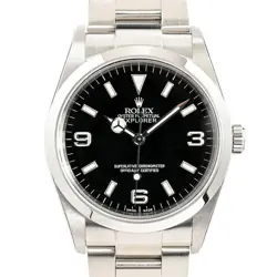 USED ROLEX EXPLORER 1 114270 BLACK CASE SIZE 36MM MEN'S WATCH #445115