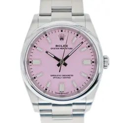 USED ROLEX OYSTER PERPETUAL 36 126000 PINK MEN'S WATCH #421315