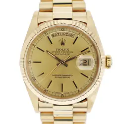 USED ROLEX DAY DATE 18038 GOLD CASE SIZE 36.0MM MEN'S WATCH #41515