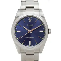 USED ROLEX OYSTER PERPETUAL 114300 BLUE CASE SIZE 39MM MEN'S WATCH #41515