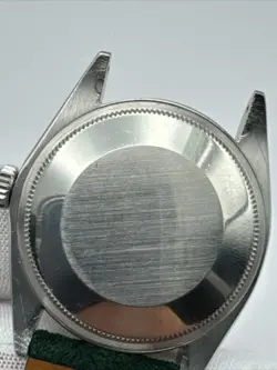 ROLEX OYSTER PERPETUAL DATE REF 1500 MENS WATCH 34MM SILVER DIAL