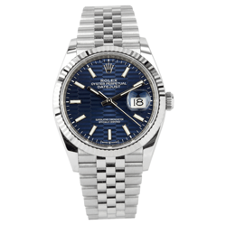 ROLEX OYSTER PERPETUAL DATEJUST 36MM STAINLESS STEEL ‘BLUE MOTIF’ 126234