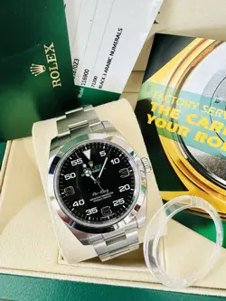 MEN’S ROLEX AIR KING 40MM REF 116900 GREEN BLACK DIAL ~ BOX & PAPERS