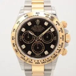 ROLEX COSMOGRAPH DAYTONA 116503G SS×YG AT BLACK DIAL 3 EXTRA LINKS