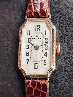 ROLEX ART DECO LADIES WATCH, MANUAL WINDING, 9K SOLID GOLD.