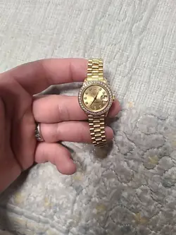 ROLEX DATEJUST 6917- 26MM 18KT GOLD - DIAMOND DIAL & BEZEL - GOOD CONDITION 1982