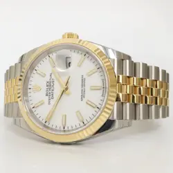 ROLEX DATEJUST 36 WHITE DIAL 18KT YELLOW GOLD & STAINLESS STEEL JUBILEE 126233