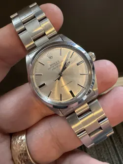 ROLEX AIR KING OYSTER PERPETUAL 5500 VINTAGE CAL.1520 AUTOMATIC MEN'S L SER 1989