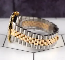 Rolex Datejust 36mm YG/Steel 2.50ct Diamonds Green Dial Hidden Clasp Watch