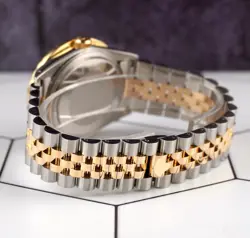 Rolex Datejust 36mm YG/Steel 2.50ct Diamonds Green Dial Hidden Clasp Watch