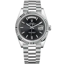 ROLEX DAY-DATE 40 228236 PLATINUM PRESIDENT - BRIGHT BLACK
