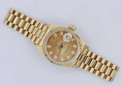 ROLEX DATEJUST 69178 CHAMPAGNE DIAMOND DIAL 18K PRESIDENT MINT CIRCA 1993