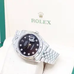 ROLEX 36MM BLACK DIAMONDS DATEJUST  116234 (V SERIES)