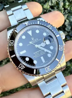 2019 PAPERS ROLEX SUBMARINER DATE BLACK CERAMIC STAINLESS 40MM 116610 LN BOX