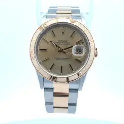 ROLEX DATEJUST 36MM TWO-TONE 18K/SS CHAMPAGNE DIAL THUNDER BIRD BEZEL 16263