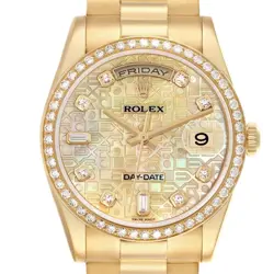 ROLEX PRESIDENT DAY DATE YELLOW GOLD MOP DIAMOND MENS WATCH 118348 BOX CARD