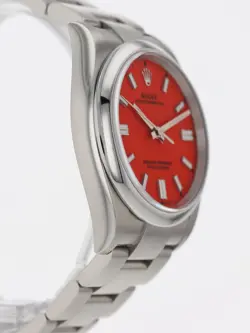 39959: Rolex Oyster Perpetual 36, Coral Red Dial, Box and 2020 Card